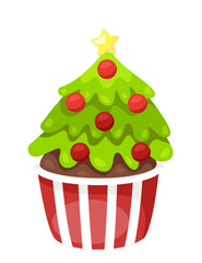 christmas cupcake