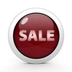 sale circular icon on white background