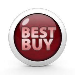 Best buy circular icon on white background