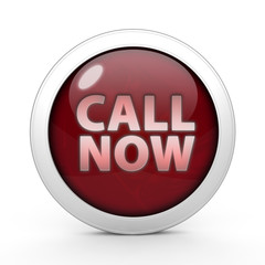 call now circular icon on white background