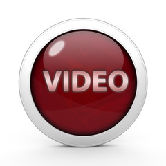 video circular icon on white background