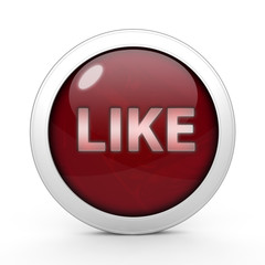 like circular icon on white background