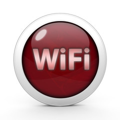 wifi circular icon on white background