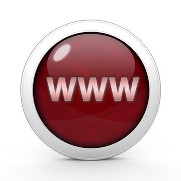 www circular icon on white background