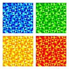 Set of vector colored abstract seamless patterns