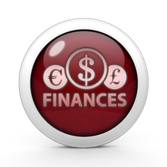 Finance circular icon on white background