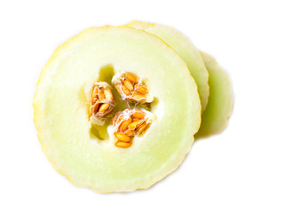 Melon isolated on white background.