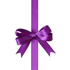 ribbon with bow isolated on white background