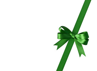 ribbon with bow isolated on white background