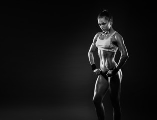 female in sports clothing relaxing after workout