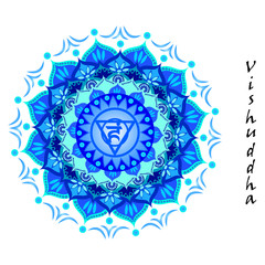 Lotus flower of Vishuddha chakra