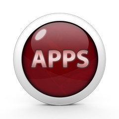 Apps circular icon on white background