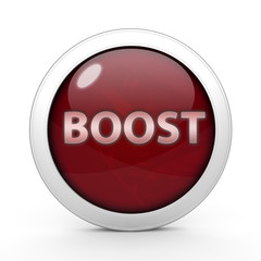 Boost circular icon on white background
