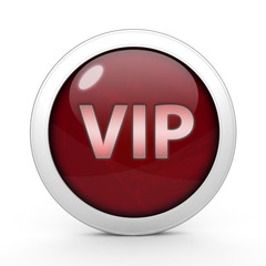 Vip circular icon on white background