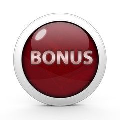 Bonus circular icon on white background