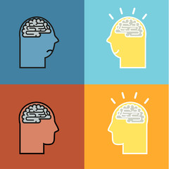 The silhouette of a man's head