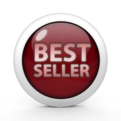 Best seller circular icon on white background