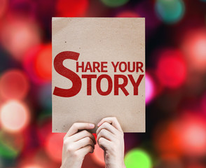 Share Your Story card with colorful background