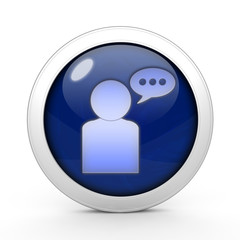 forum circular icon on white background