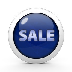 sale circular icon on white background