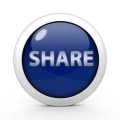 share circular icon on white background