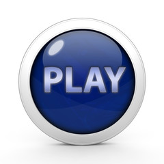 play circular icon on white background