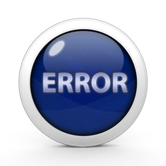 error circular icon on white background