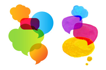 Colorful Speech Bubble Set