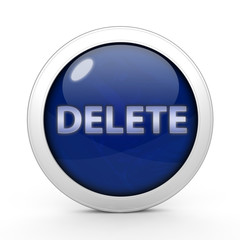 delete circular icon on white background