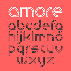 Font from chain, alphabet