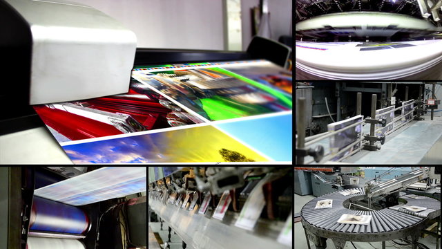 Print montage video wall background