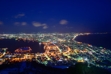 Fototapeta na wymiar The city of Hakodate in the twilight