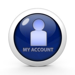 My account circular icon on white background