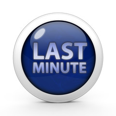 Last minute circular icon on white background
