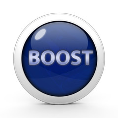 Boost circular icon on white background