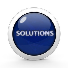 Solutions circular icon on white background