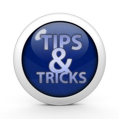 Tips & tricks circular icon on white background