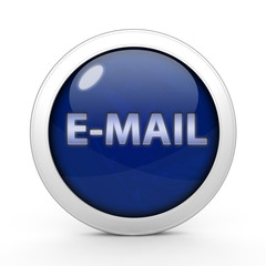 E-mail circular icon on white background