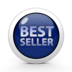 Best seller circular icon on white background