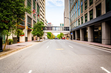 Street in downtown Charlotte, North Carolina.