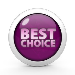 Best choice circular icon on white background