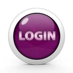 login circular icon on white background