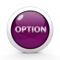 option circular icon on white background