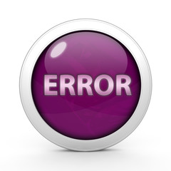 error circular icon on white background