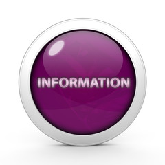 information circular icon on white background