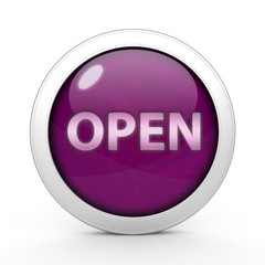 open circular icon on white background