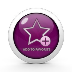 Favorite circular icon on white background