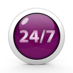 Support circular icon on white background