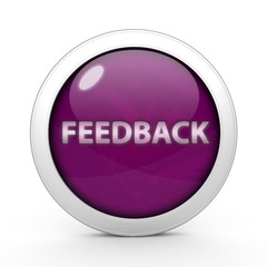 Feedback circular icon on white background