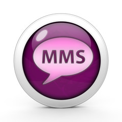 mms circular icon on white background